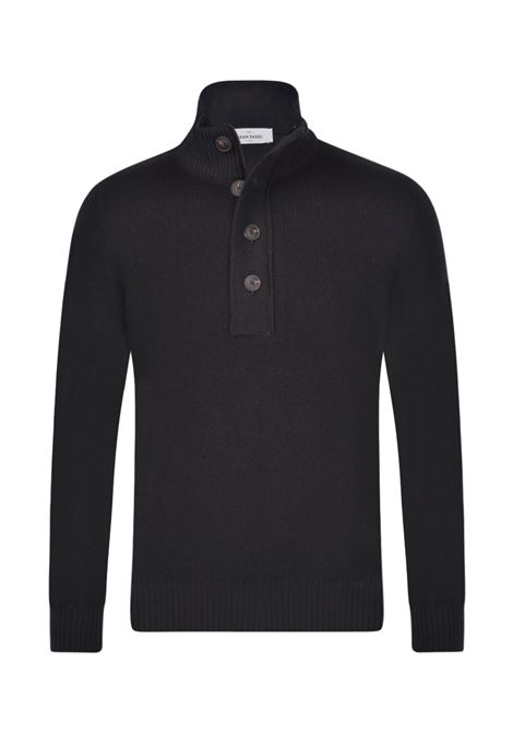 Maglia Gran Sasso uomo 2316925025 nera bottoni super geelong Gran sasso | Maglie | 2316925025099